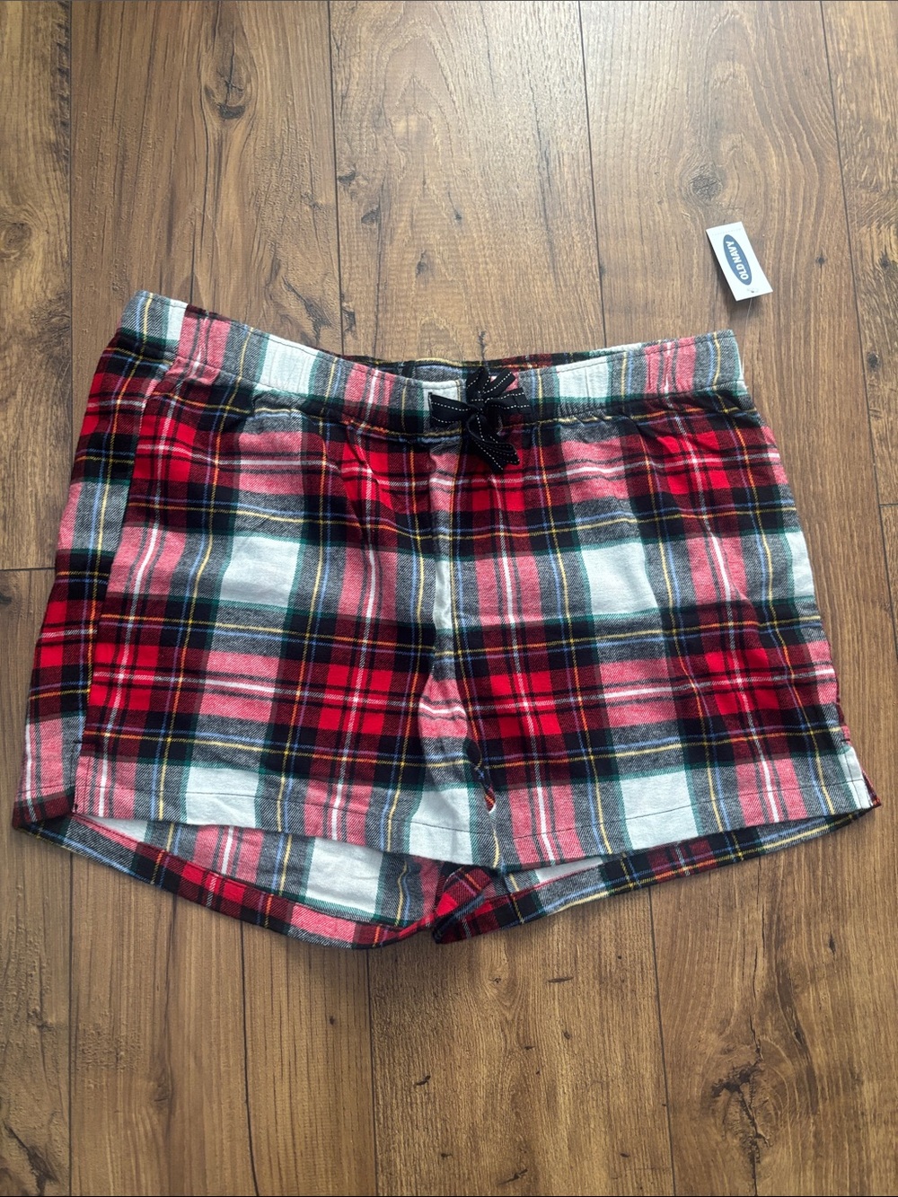 Women's Red Plaid Lounge Shorts- OLD NAVY LARGE NWT